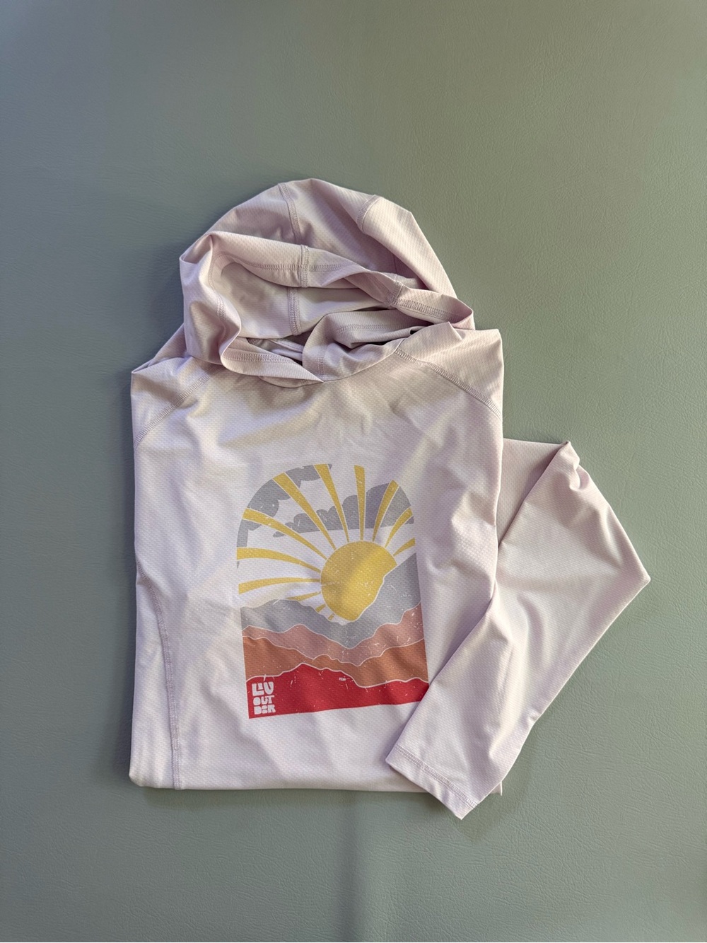 LIV Women's Suncatcher Graphic Hoodie Sun Shirt Light Purple Women’s Large UPF 5